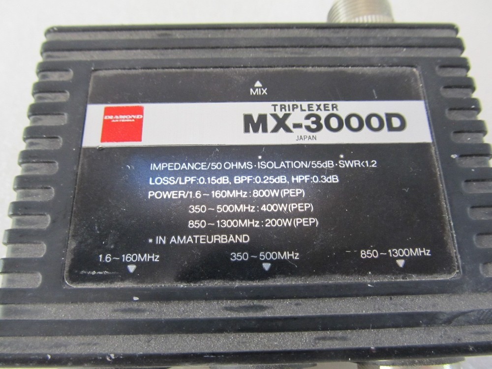Diamond MX-3000D Antenna Triplexer Ham Radio