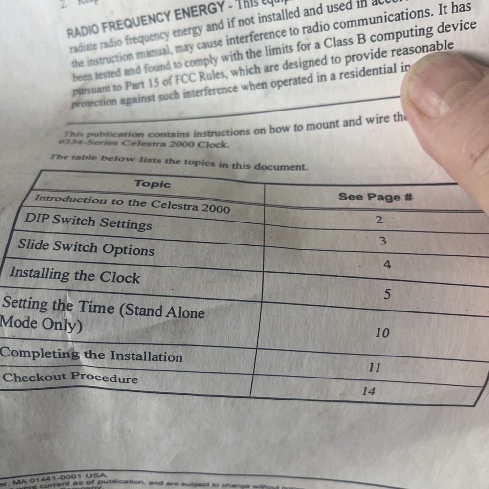 Simplex Clock Model, 6334-9140