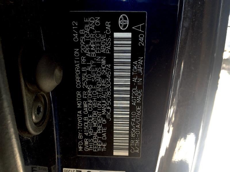 12 SCION TC DASH WIRE HARNESS 2.5L