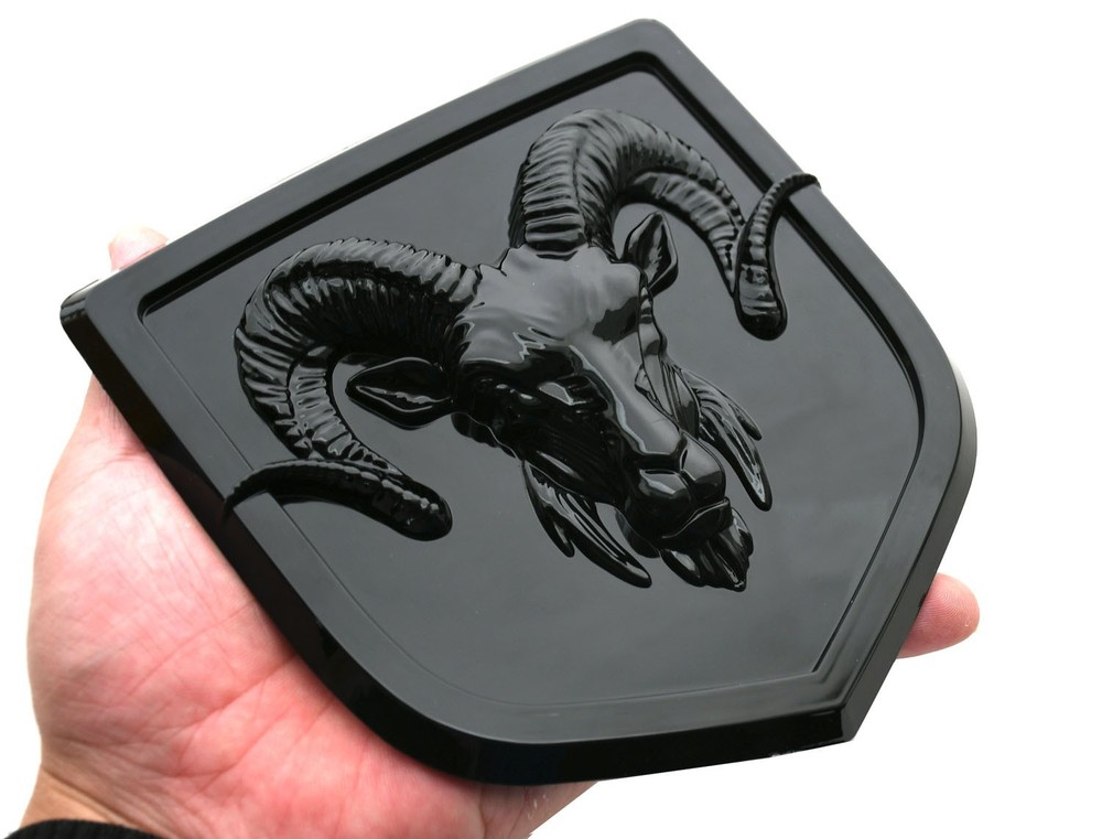1x Tailgate 3D Emblem Replacement for RAM 2006-2018 Rear Badge Black