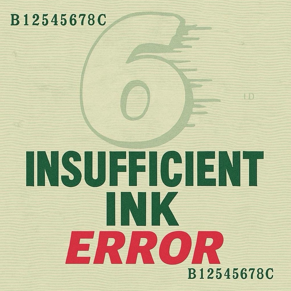 "INSUFFICIENT INK ERROR" MISSING 6’s + “OVER INK ERROR” 3’s UNCIRCULATED BEP 🧱