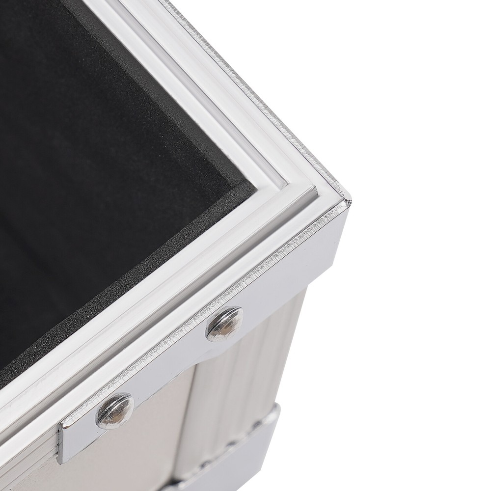 Silver Storage Lock Box Tabletop Lockable Storage Box 46*33*12.5cm Portable Box