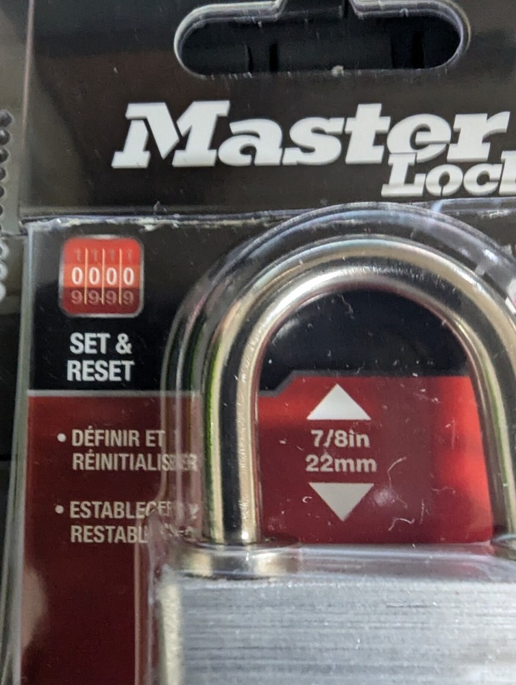 master lock combination 4 security level new