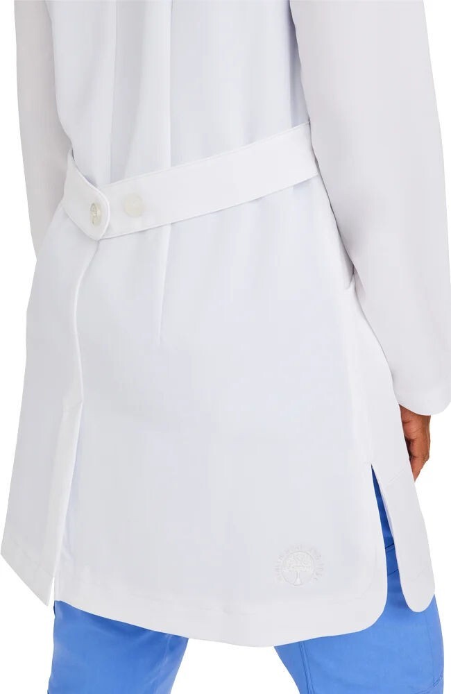 Healing Hands Style 5101 Designer Button Front Lab Coat in "White" Size XL