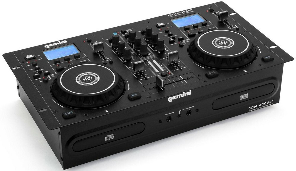 Gemini Dual CD/USB Media Player Mixer Console with Bluetooth Input