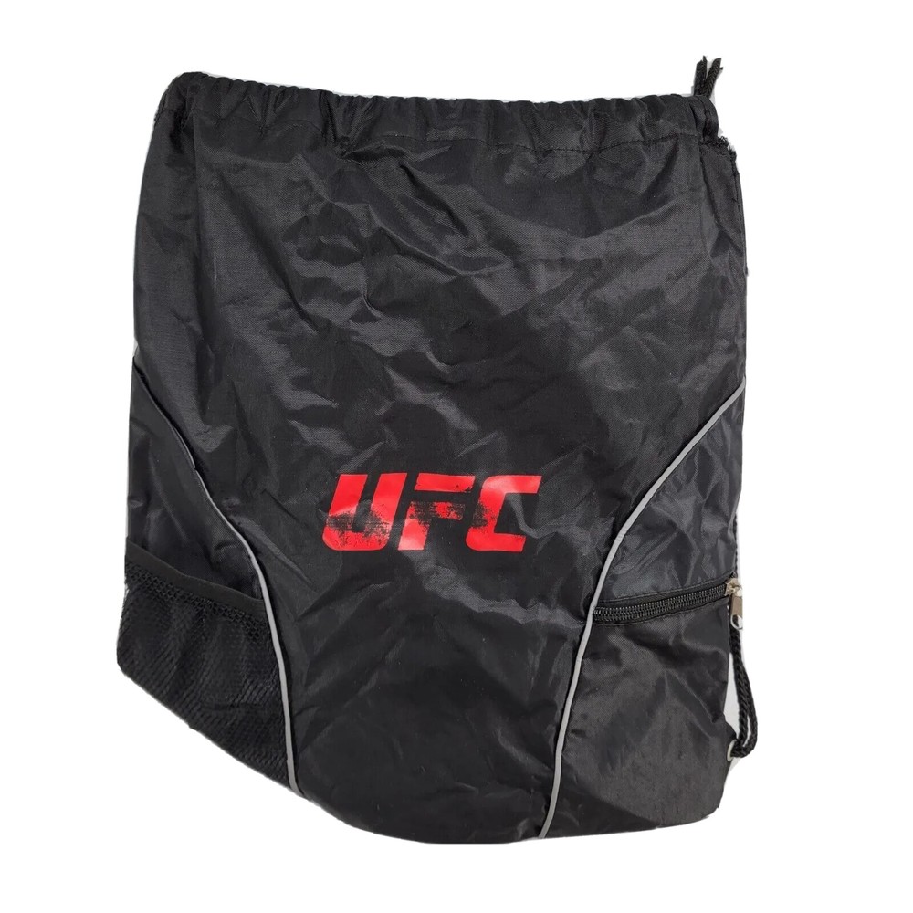 UFC Gym Black Red Logo Drawstring Backpack Bag