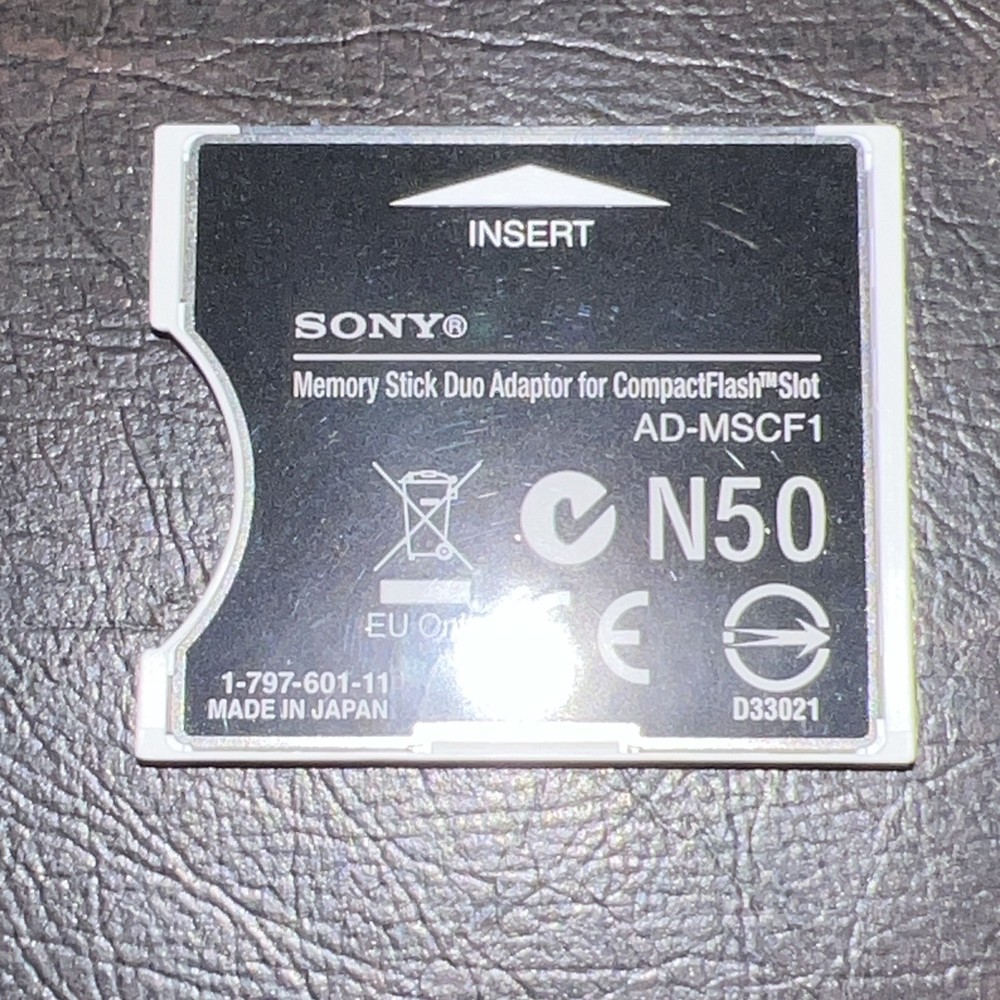 Sony AD-MSCF1 Memory Stick Duo Adapter for Compact Flash Slot