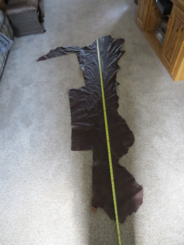 Chocolate Brown leather partial hide Size 81" 3.5-4oz