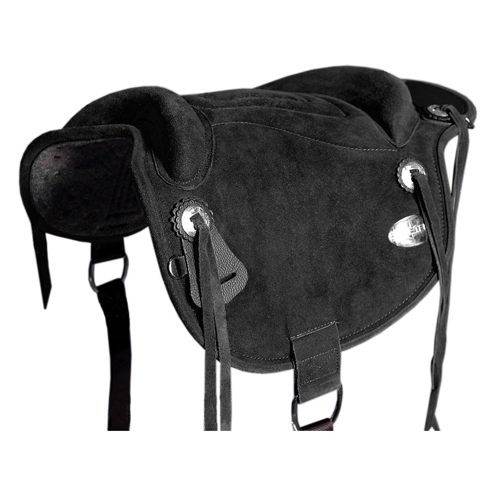 HILASON Western Baretek Bareback Pad Horsemanship Treeless Leather Black |