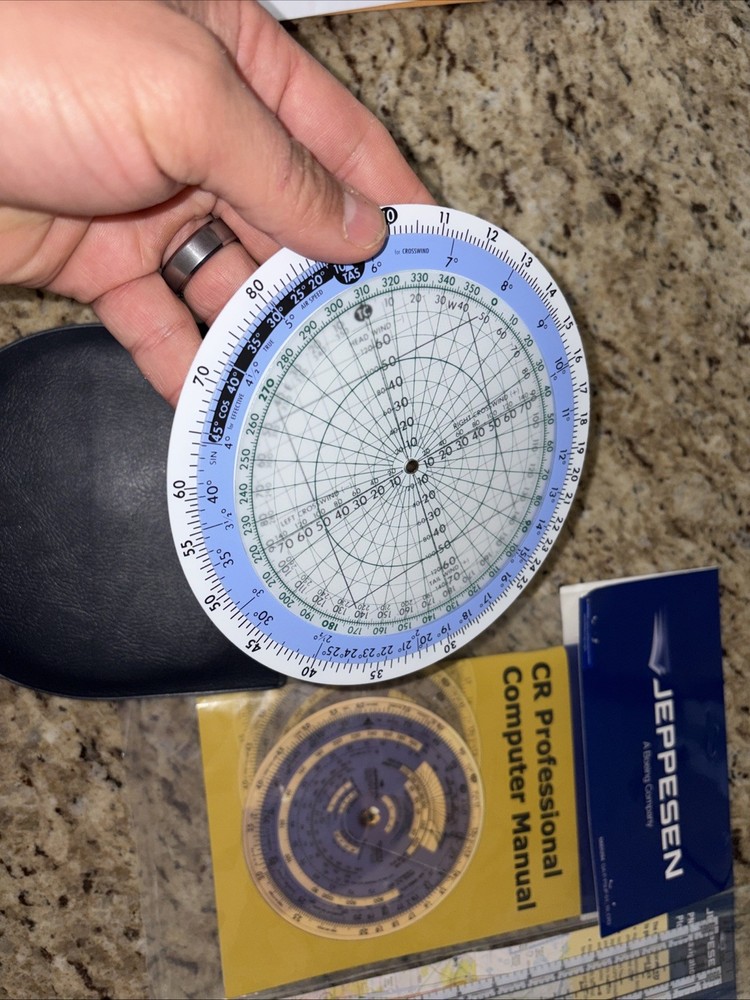 BUNDLE Jeppesen Slide Graphic Compute, Rotating Plotter(e6B), Charts