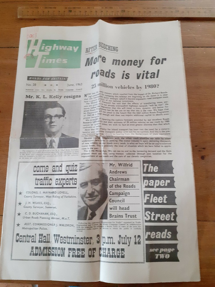 1963 Highway Tines trade newspaper Congestion Charge article