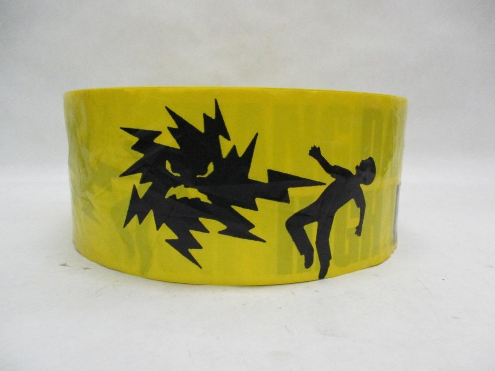Danger High Voltage Yellow Tape Roll 3lbs. 10 Oz.