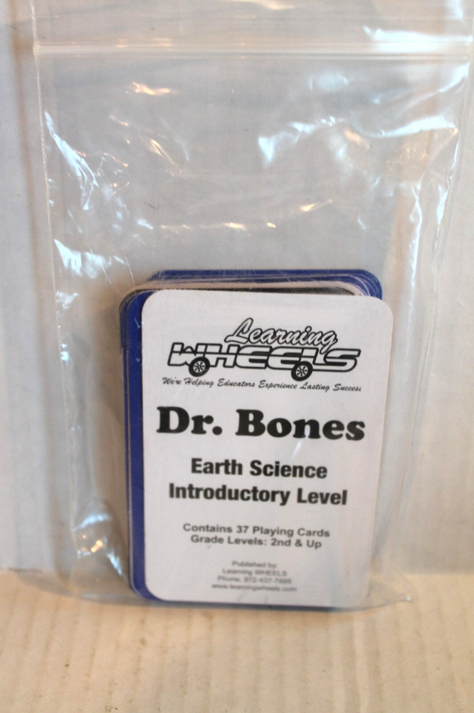 Dr. Bones "Earth Science Introductory Level" Educational Card Game Grades 2+ NEW