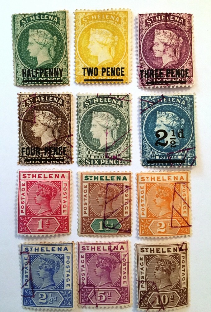 St Helena. 12 stamps from 1864