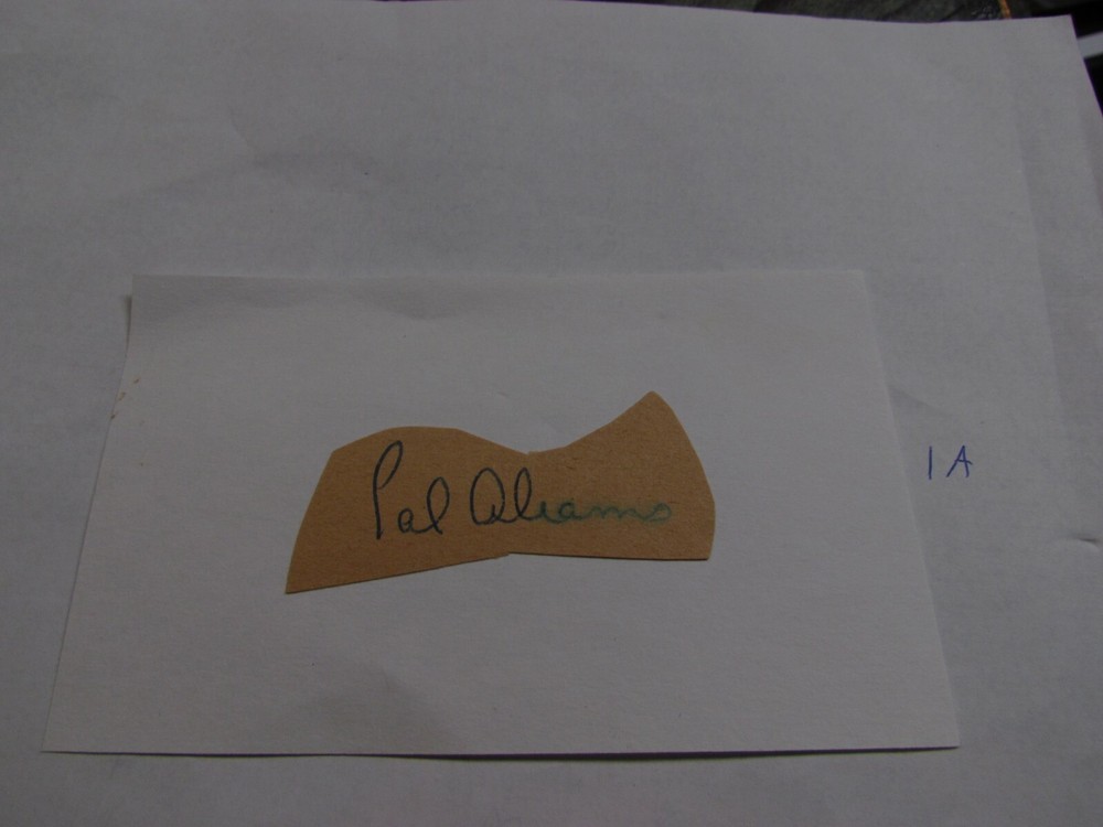 Cal Abrams Autographed Cut on Index Card