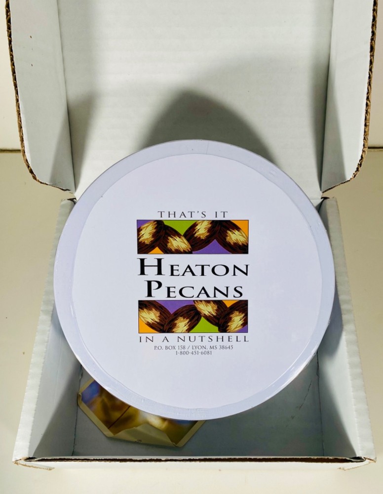 Heaton Pecans 3 Way Assorted Tin, Roasted/Salted, Chocolate & Praline 2.3lbs