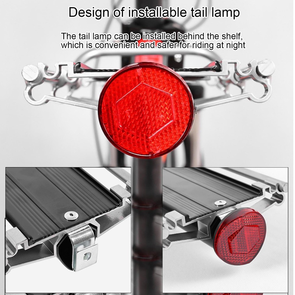 Quick Release Rear Rack | Bike Cargo Rack With Light Universal Adjustable Rack