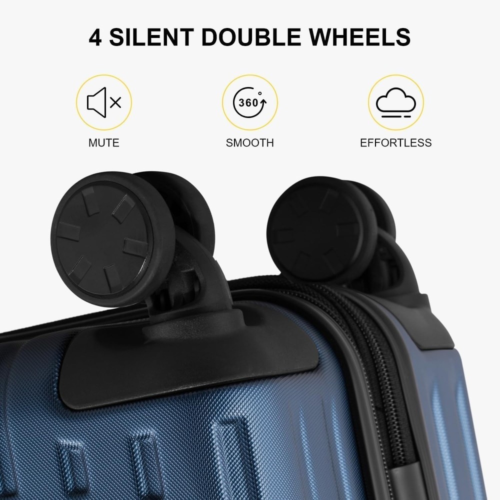 Grace 20" Hard Shell Suitcase Spinner Wheels - Blue
