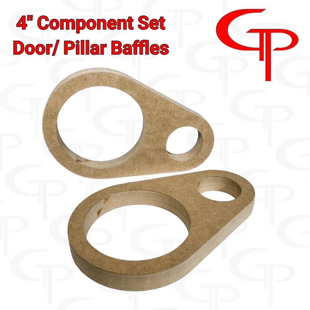 4" inch + Tweeter component set door pod pillar baffle Speaker Ring MDF  Pair