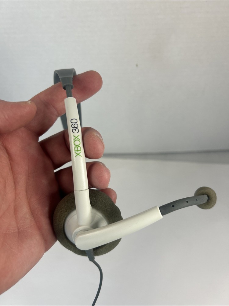 Microsoft Xbox 360 Communicator White/Gray Headband Headset Untested