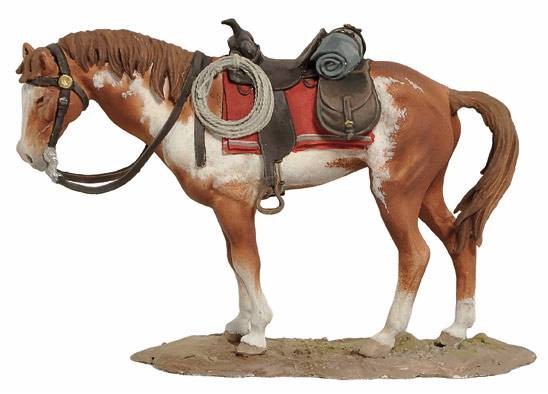 FW-504PT - Standing Horse - Paint - Black Hawk