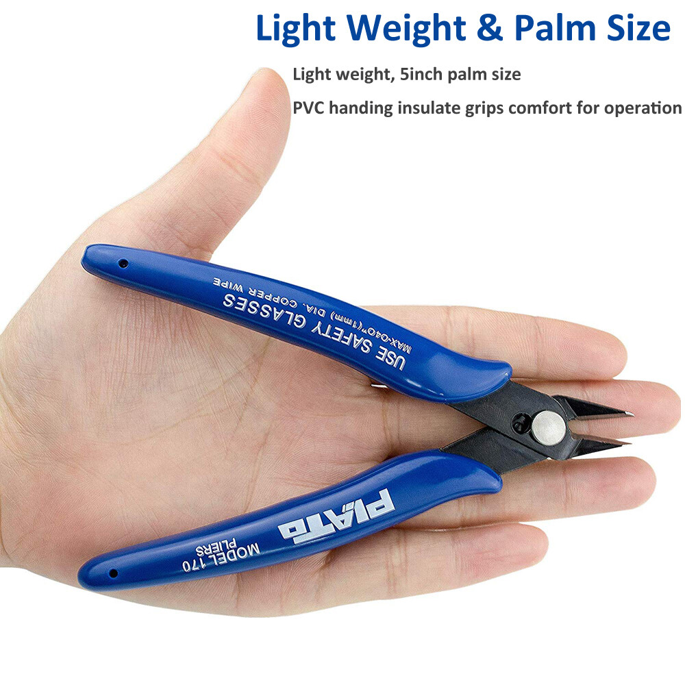 5 /10pcs Plato170 Electrical Flush Wire Cutter Electronic Diagonal Plier Nipper