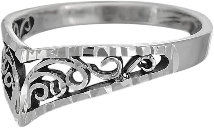 Diamond Cut Flourish Tiara Ring