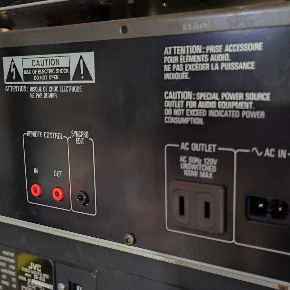 Technics RS-BR465 Stereo Cassette Deck Black Quick Reverse Auto Reverse