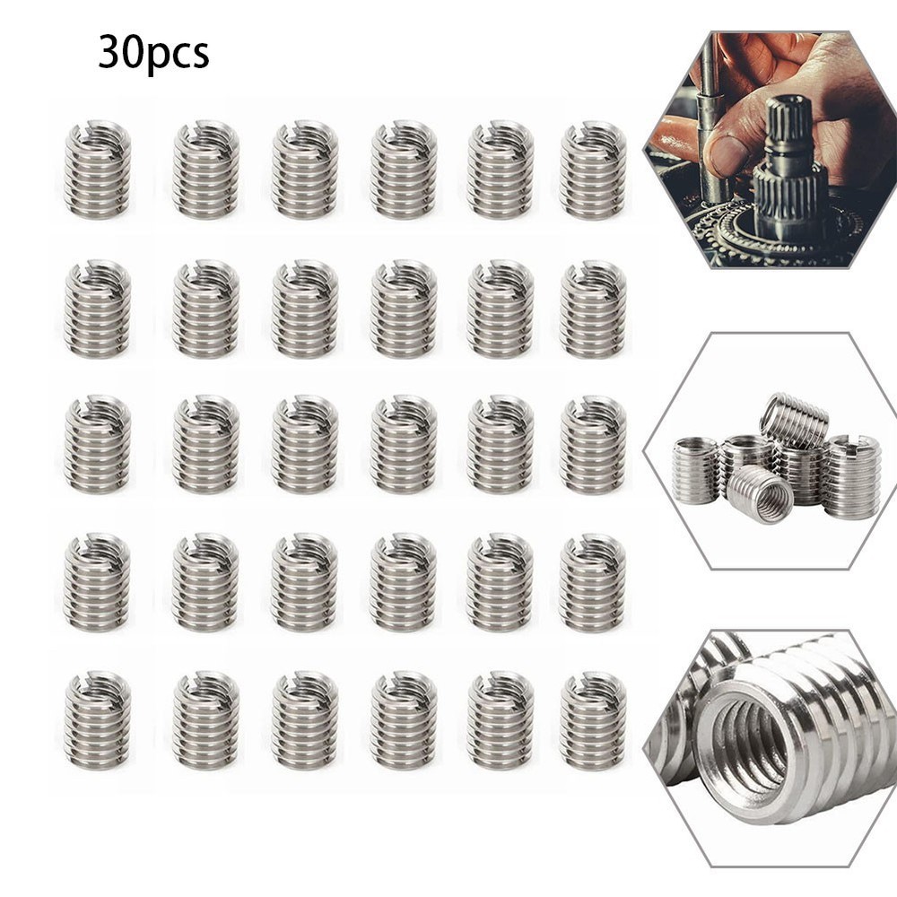 Thread Reducer Inserts Outer M8*1.25 Threaded 10MM 30pcs Adapter Hardware