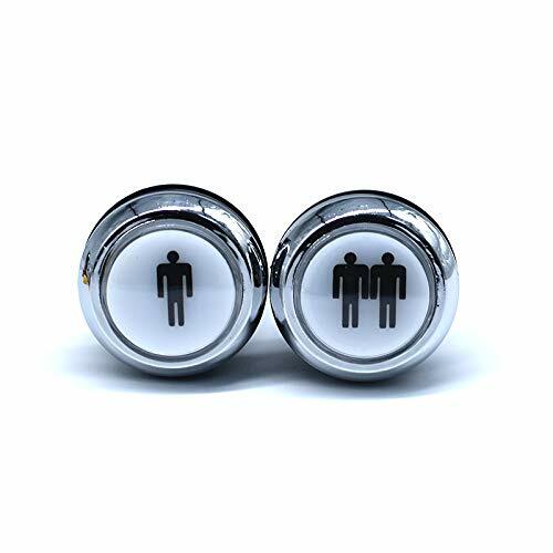 1P2P Player Arcade LED Push Buttons Chrome Illuminated Plating with Micro Switch