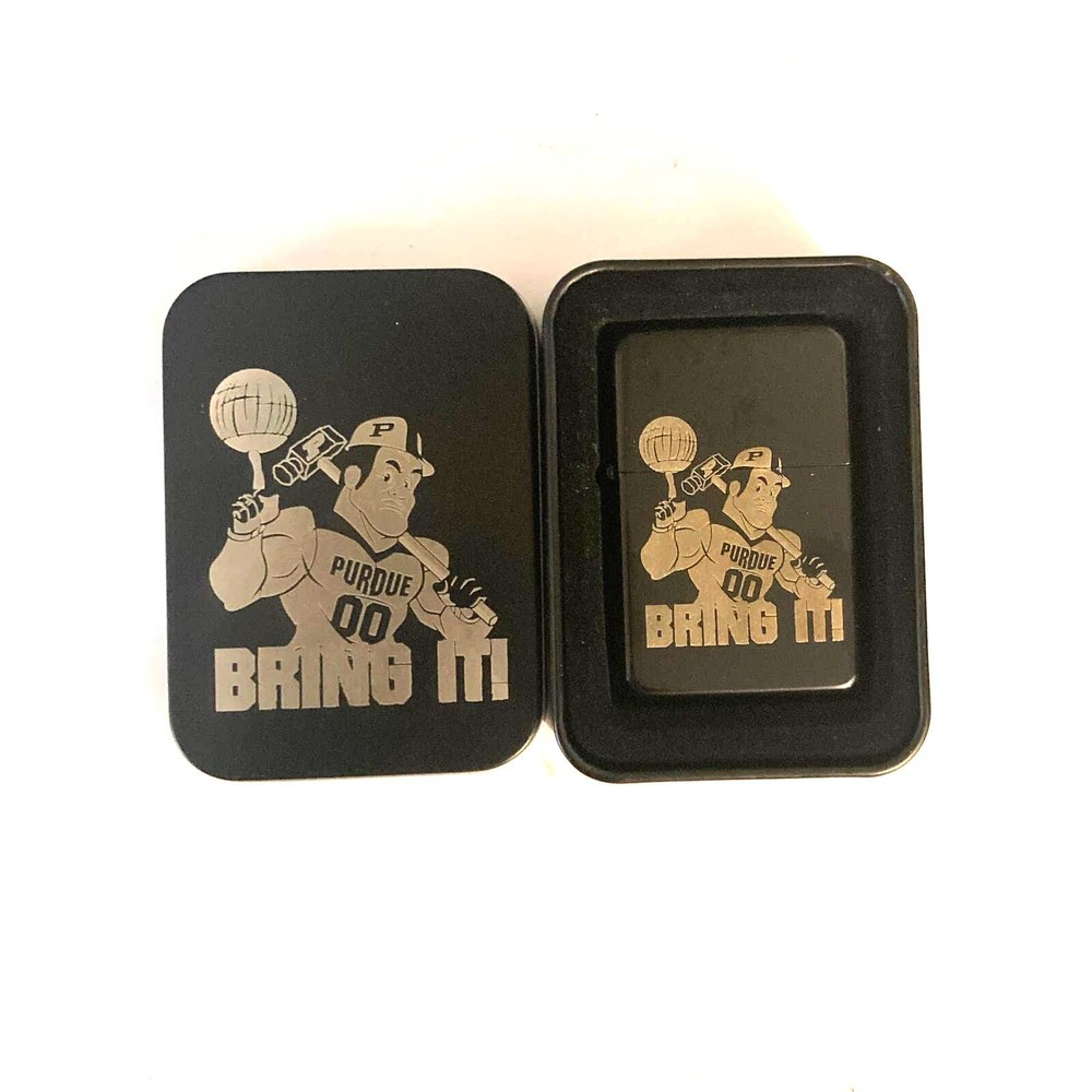 Purdue University Boiler Makers Lighter Black Mate with Case