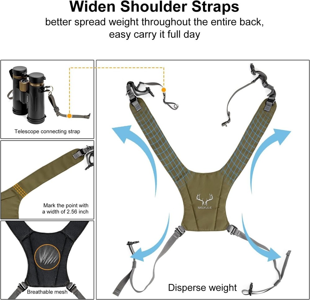 Binocular Harness Chest Pack: Bino Case with Rangefinder Pocket