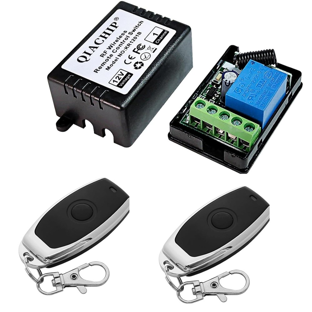 433MHz RF Wireless Light Switch Relay 12V Transmitter Receiver