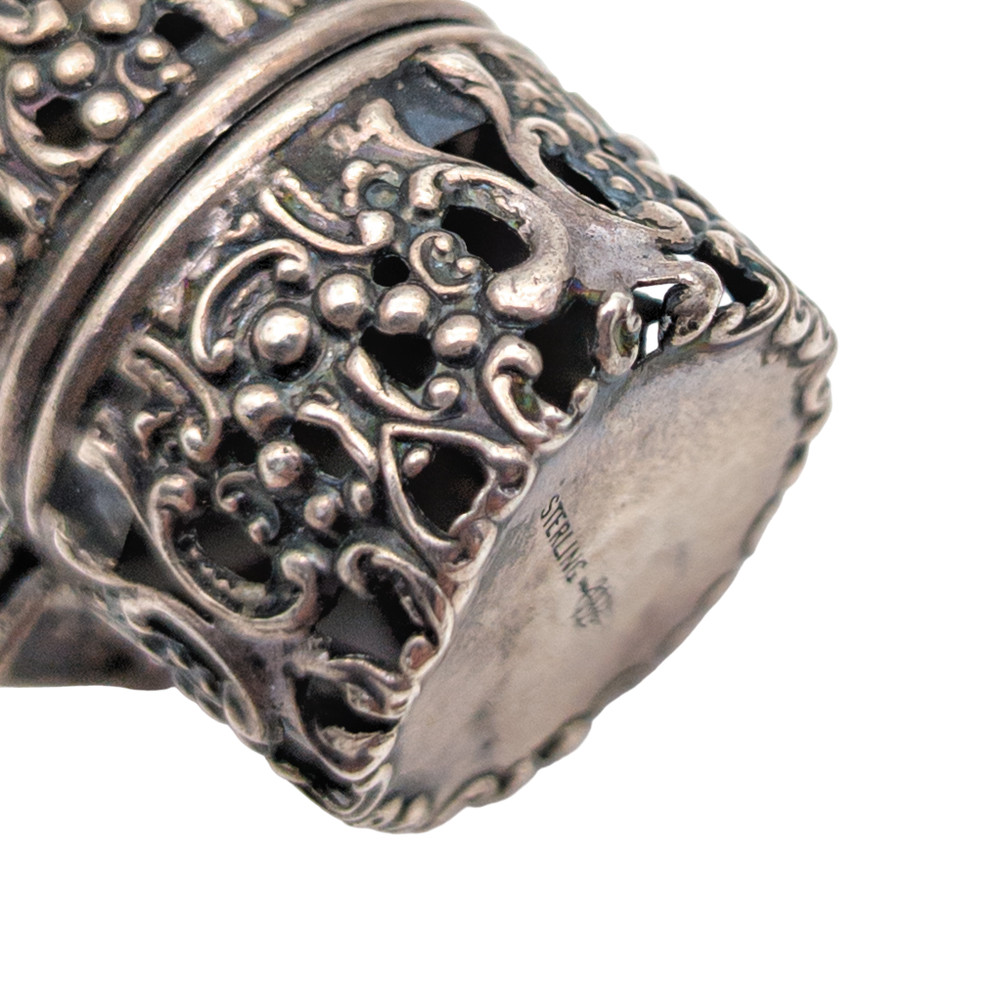 Antique Victorian Thimble Case Chatelaine Pendant