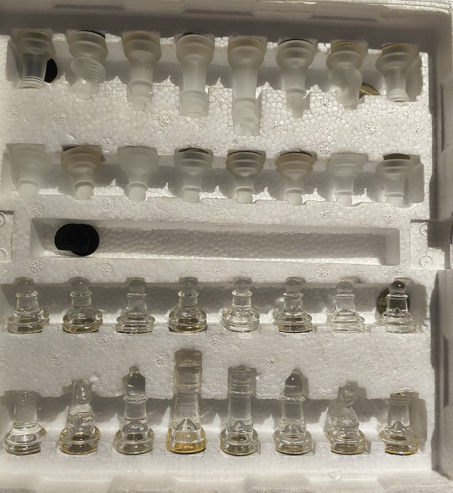 Antique Glass Chess Set