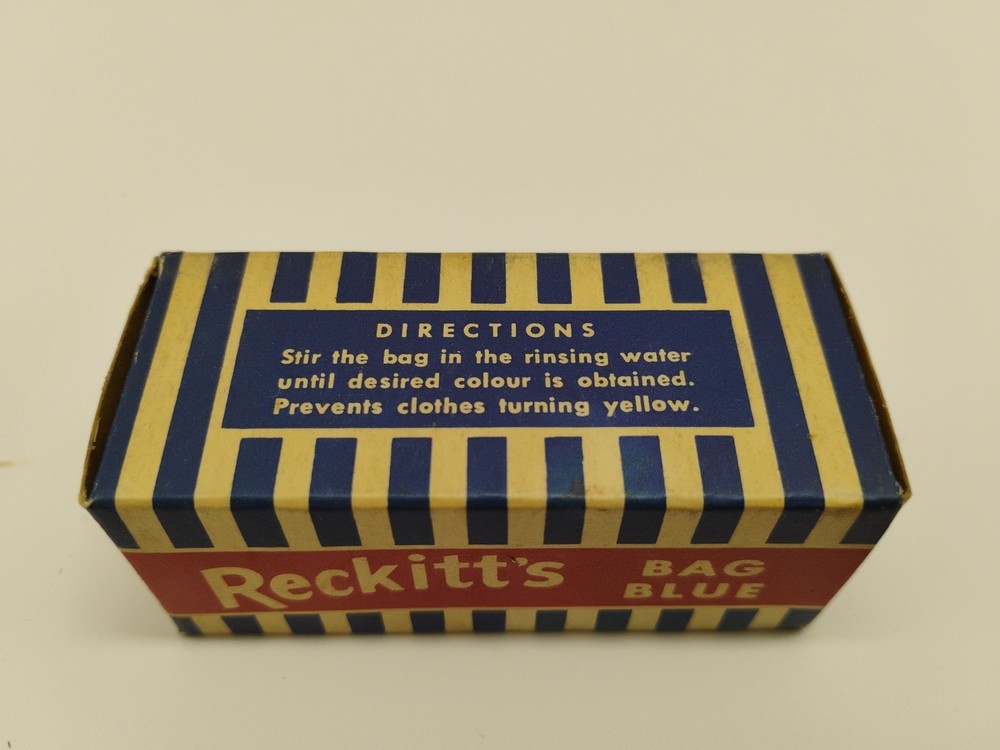 Vintage Reckitt's Blue Box with 2 Bags