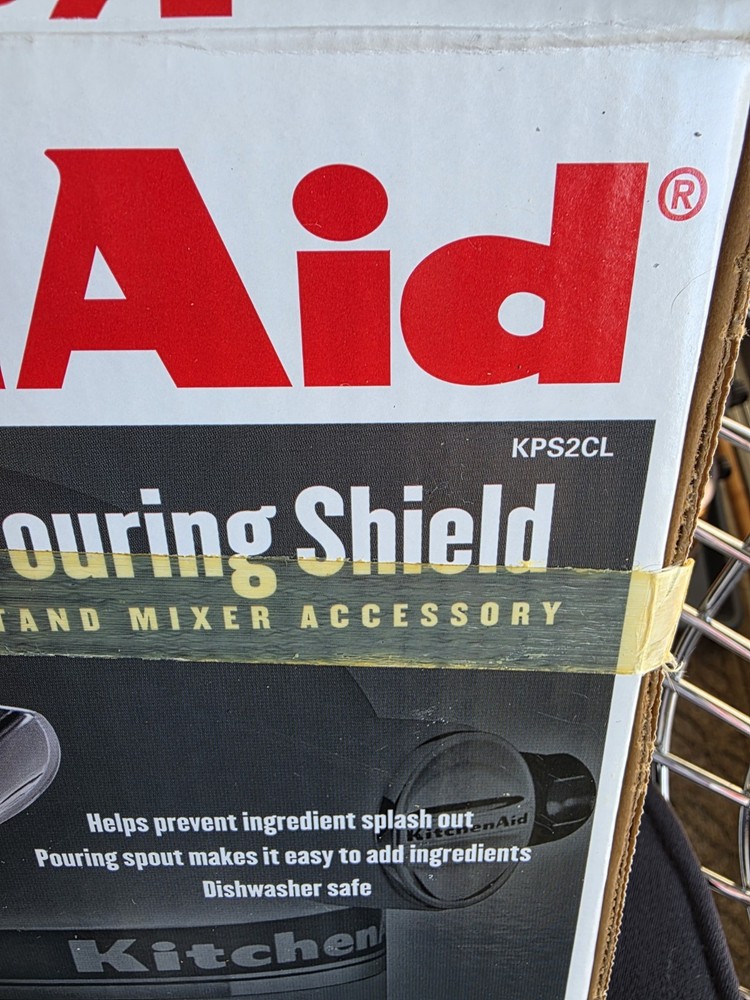 Original Box KitchenAid Pouring Shield KPS2CL Plastic Clear Mixer
