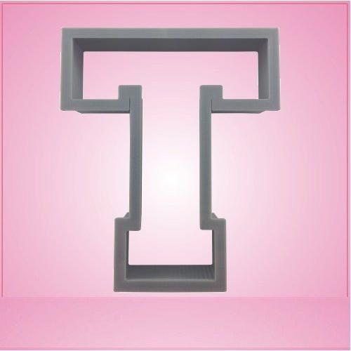 Varsity Letter T Cookie Cutter 3 Inch (Plastic)