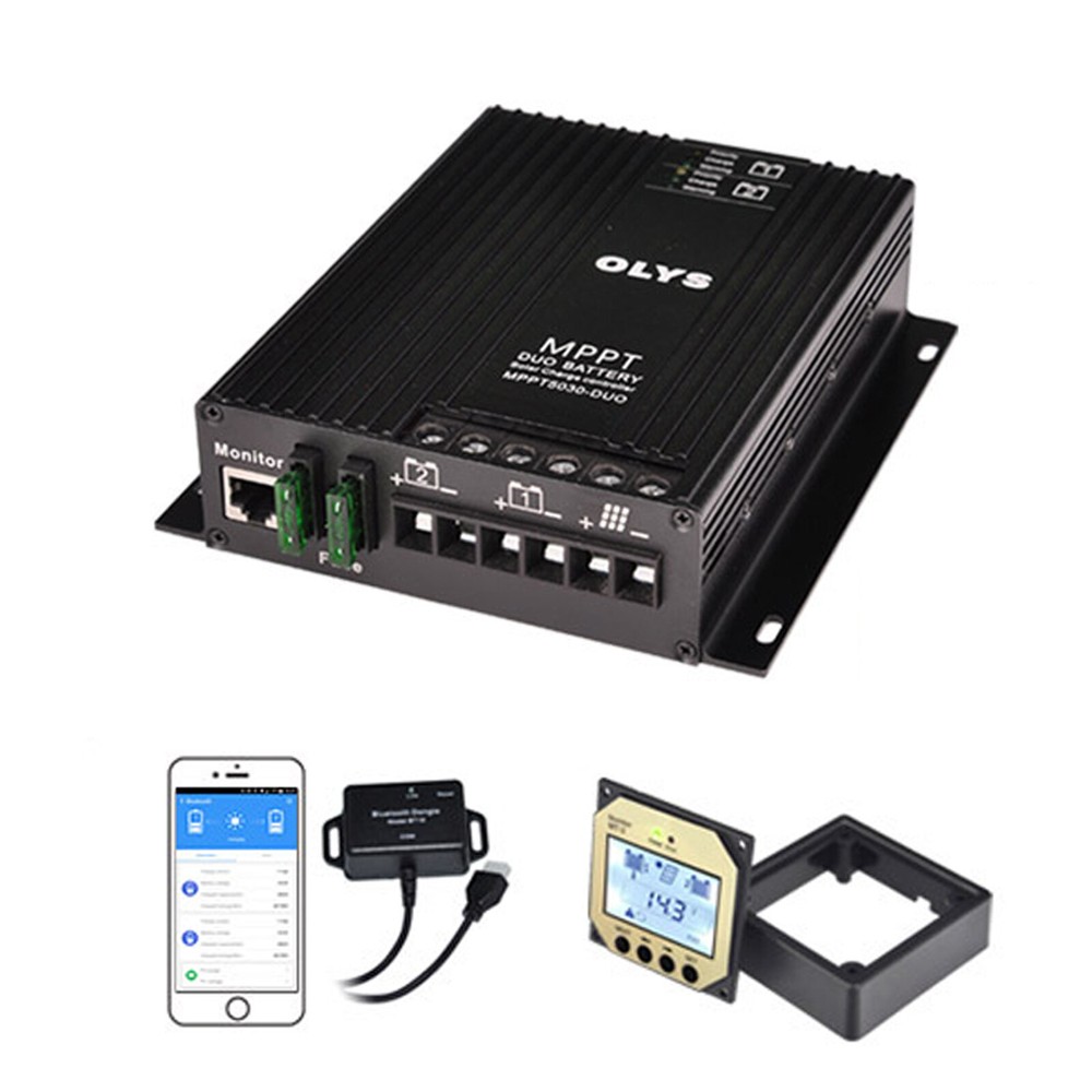 Solar Charge Controller Bluetooth MPPT Lithium Dual Battery Charger Regulator