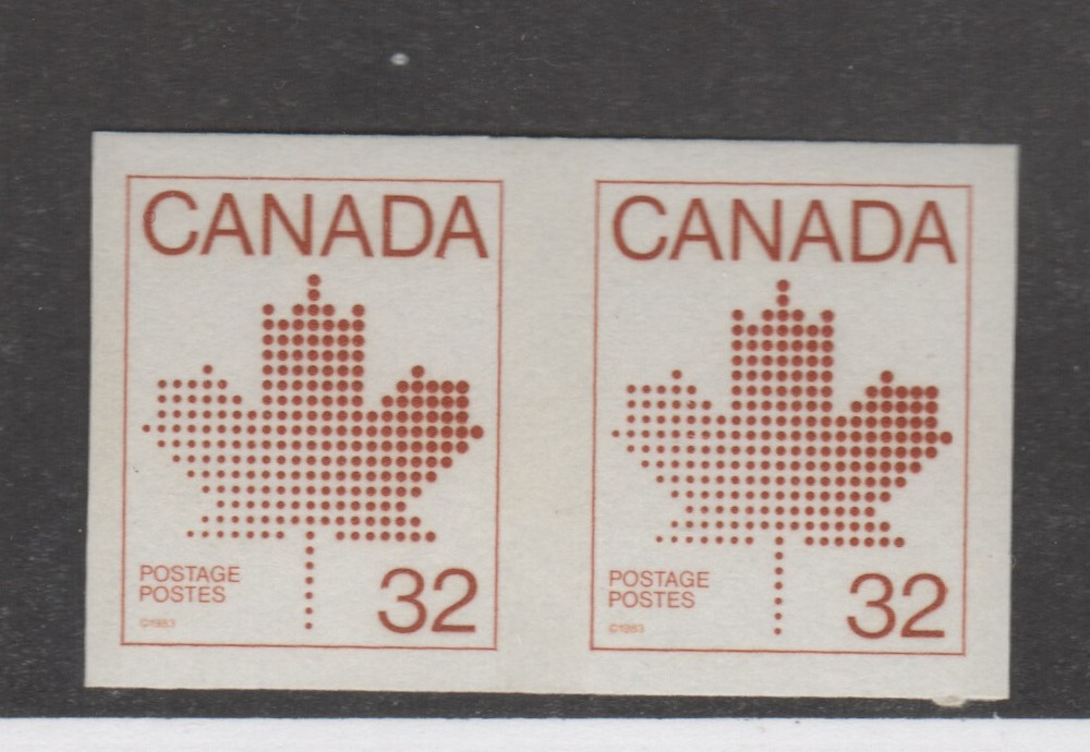CANADA  #951a imperforate pair VARIETY VFNH mint