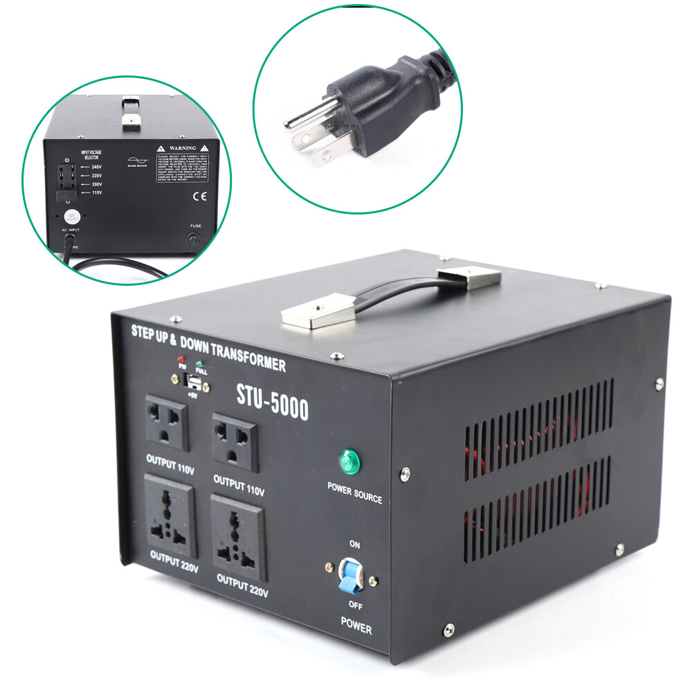 5000W/10000W Voltage Converter Transformer Step Up Step Down 110V to/from 220V