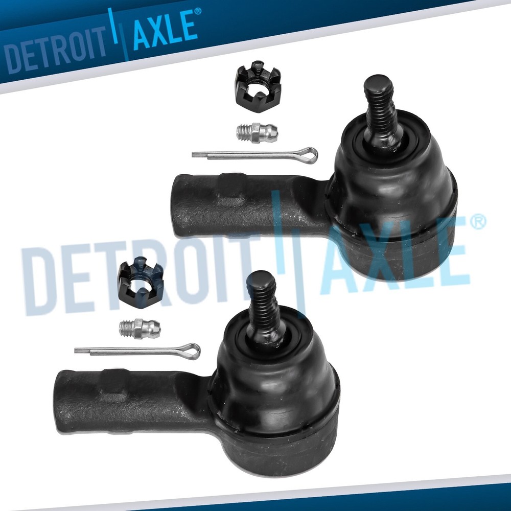 Both (2) Front Outer Tie Rod End Links Suspension Set for 2006 - 2007 Ford Focus