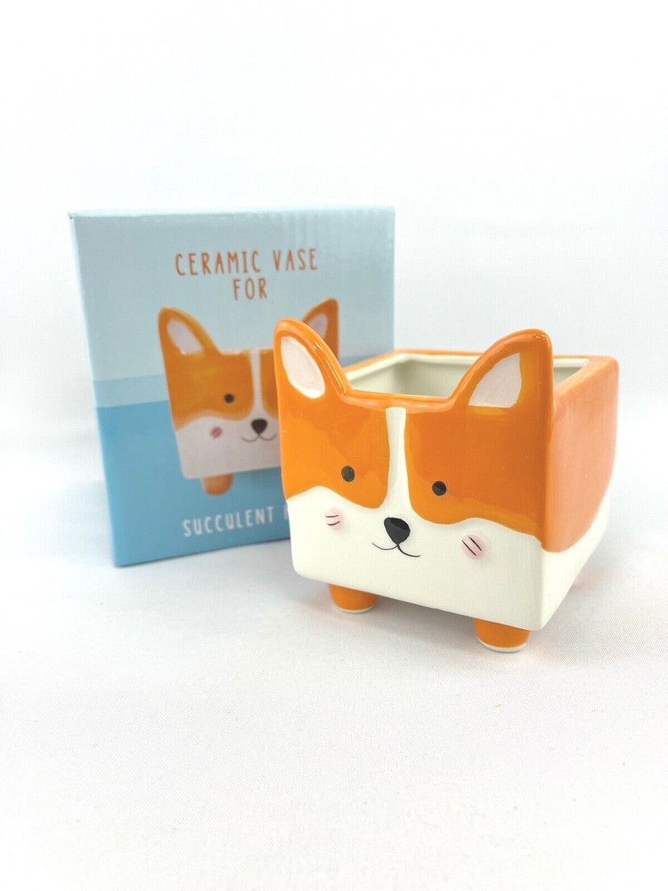 Ceramic Fox Planter for Succulent Plants