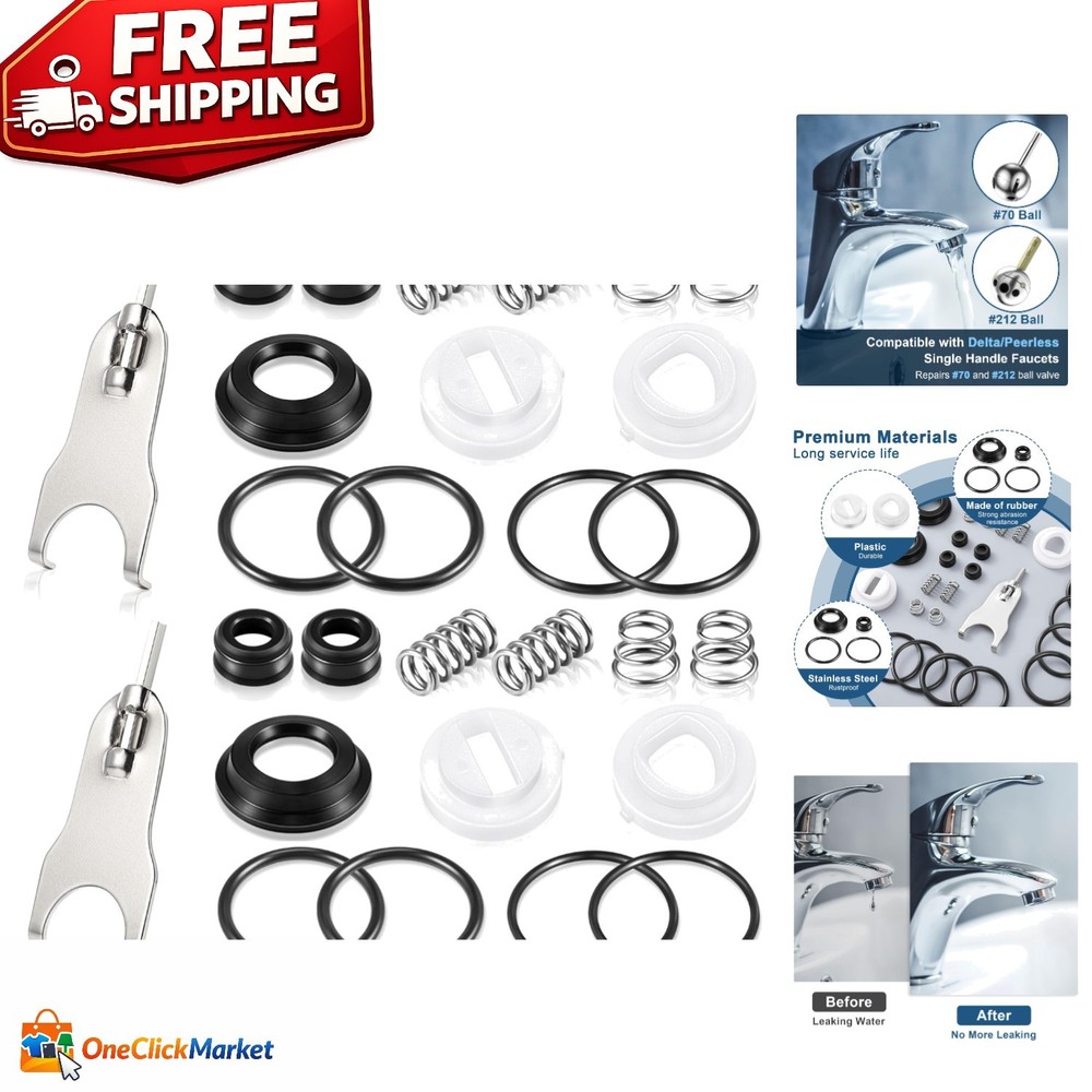 Durable 2-Pack Faucet Repair Kit for Delta/Peerless - Easy Leak Fixing Solution