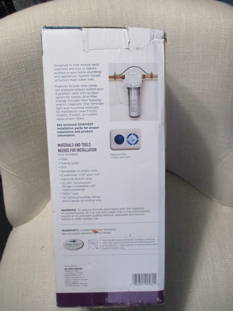 GE Whole House Water Filtration System Model GXWH20T