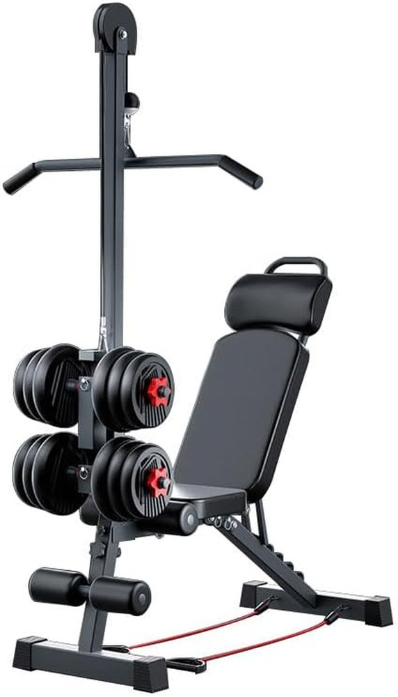 12-In-1 Home Gym LAT Pull down & High Pulley System - Full Body Training Machine