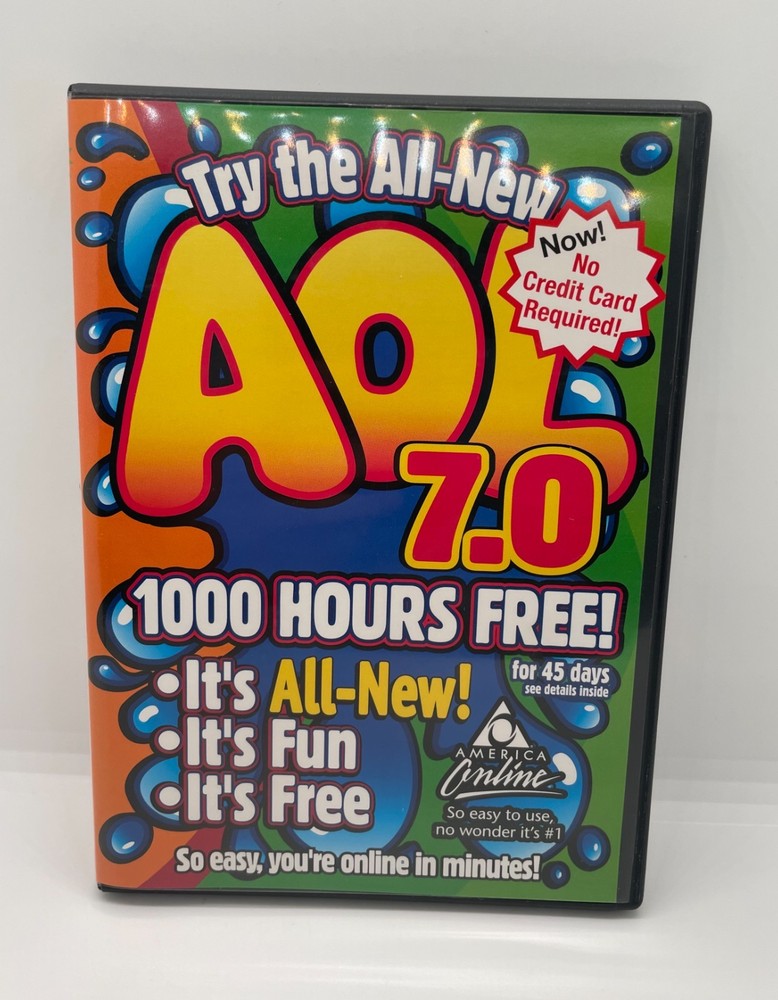 Vintage America Online AOL Version 7.0, Case READ