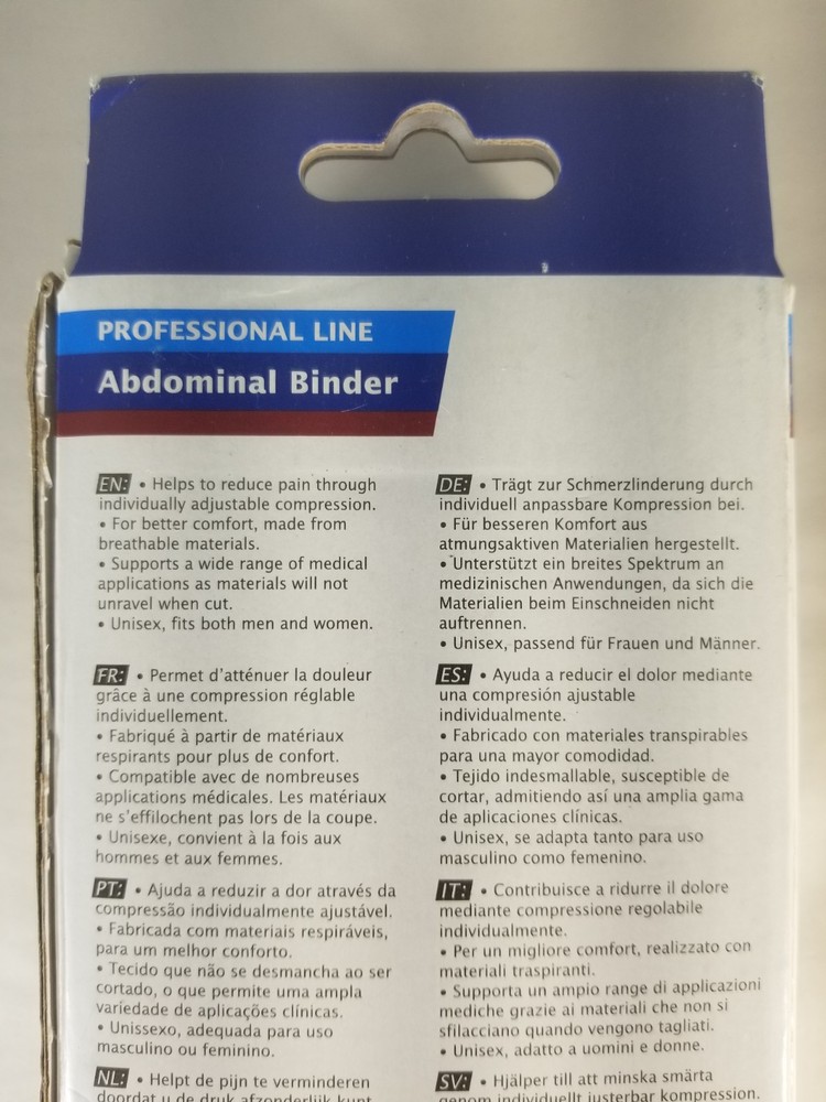 Actimove Three-Panel Abdominal Binder Professional Line Size Large New