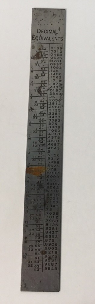 General 6” Tempered No.308 Decimal Equivalent On Back