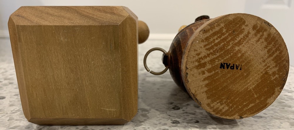 Old Wood Hand Held Nut Crackers 2 Pc Lot